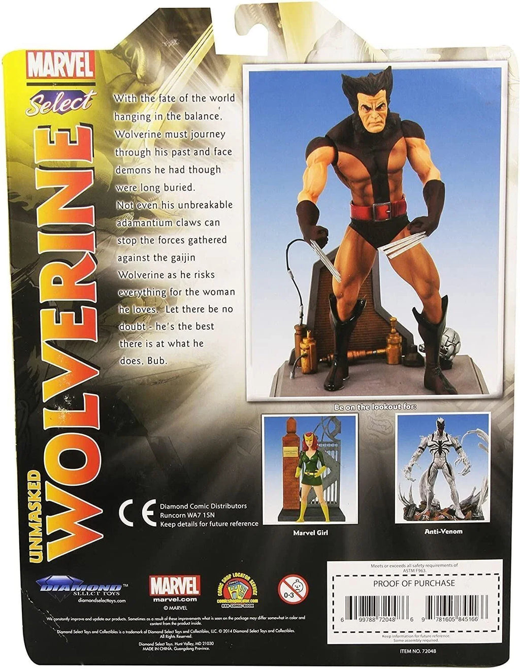 Diamond Select Toys Marvel Select Wolverine Unmasked Logan Figura 1:10