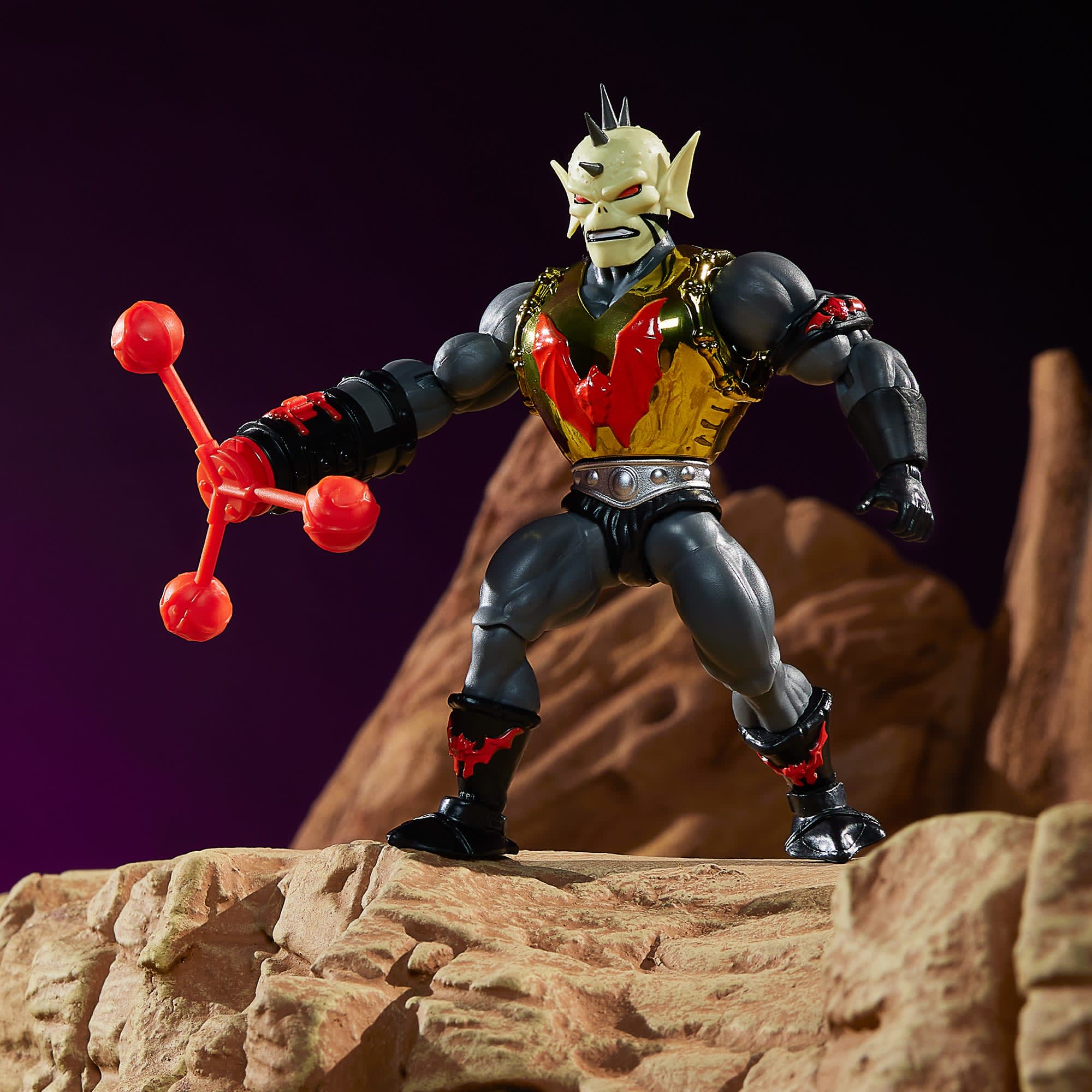 Reverso del empaque de Hurricane Hordak con la ilustración de Masters of the Universe